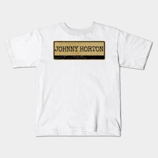 Aliska text black retro - Johnny Horton Kids T-Shirt